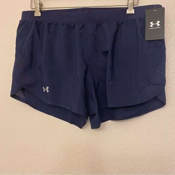 Under Armour Women’s UA Fly-by 2.0 Shorts lined running XL NEW - Picture 2 of 11